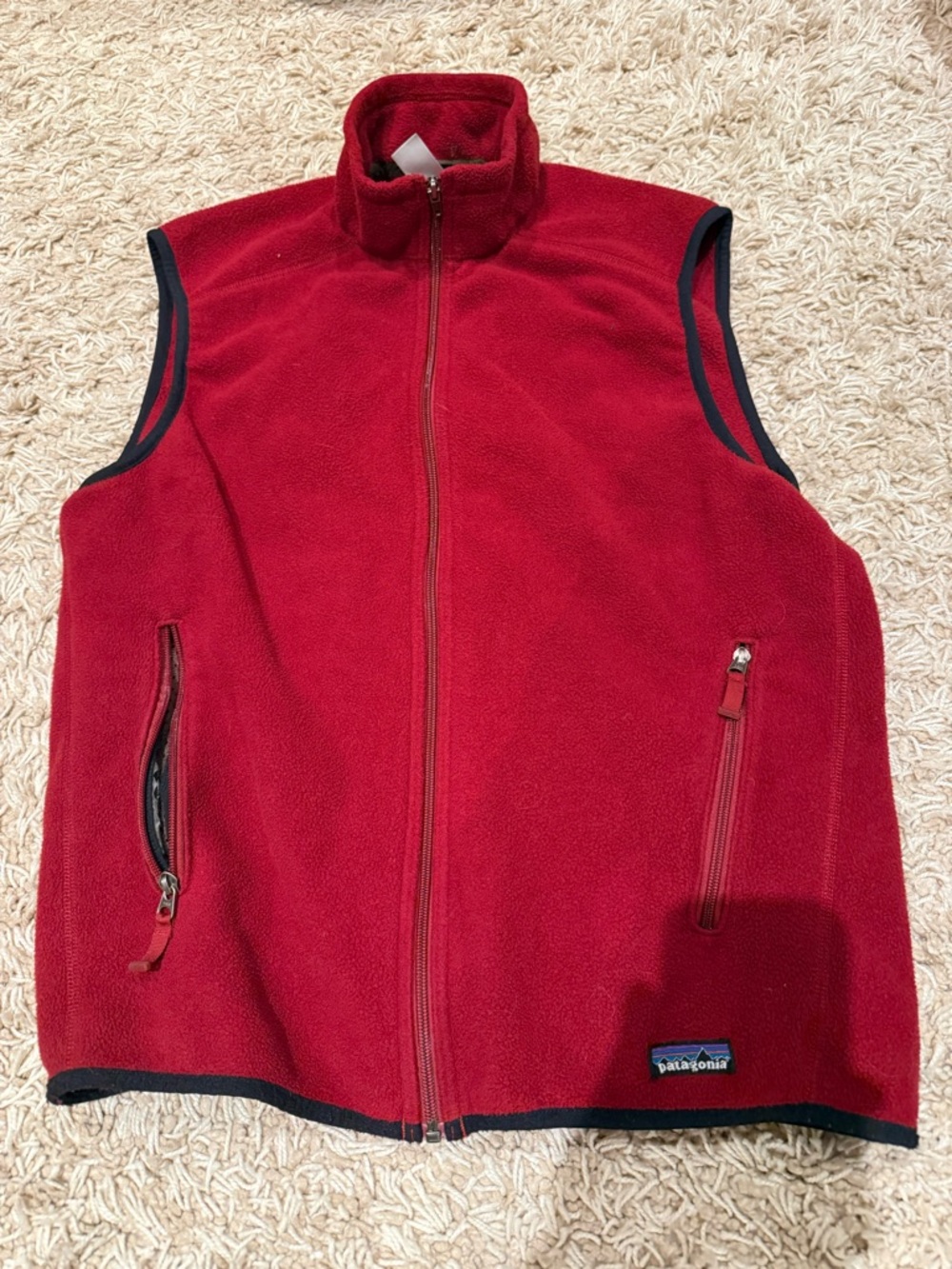Patagonia Synchilla Red Fleece Vest Large